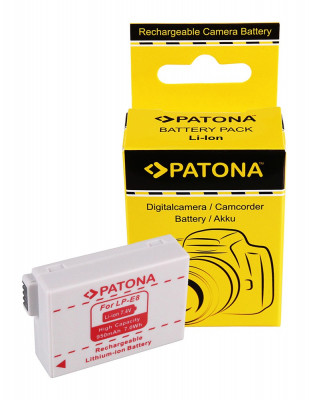 Acumulator /Baterie PATONA pentru Canon LP-E8 LPE8 EOS 550D EOS 600D EOS 550-D EOS 600-D- 1077 foto