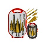 Set burghie conice 4-12; 4-20; 4-30 mm, 3x 3; 6; 8 mm, 6 piese, Verke