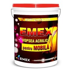 Vopsea Acrilica pentru Mobila &ldquo;Emex&rdquo; - Negru - Bid. 4 Kg