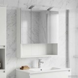 vidaXL Dulap cu oglindă pentru baie cu raft Alb 60 x 14.5 x 70 cm 889191