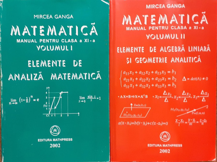 Matematica Manual pentru clasa a XI-a 2 volume