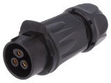 Conector Circular Mamă 20mm 3 Pini Aurit 20A