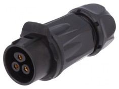 Conector Circular Mamă 20mm 3 Pini Aurit 20A