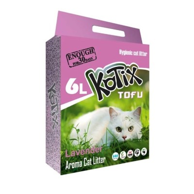 Kottix, Tofu asternut igienic pisici, lavanda 6l foto