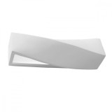 Lampă De Perete Sigma Albă Ceramică/Sticlă 1 Bec Dreptunghiular Modern De Interior