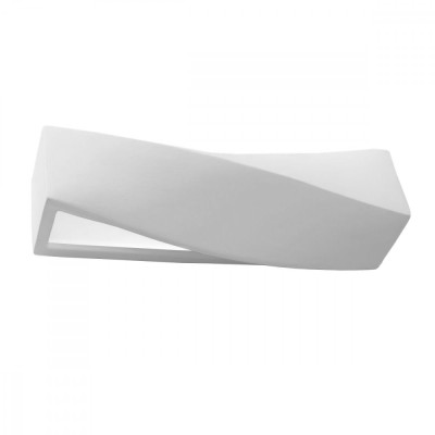 Lampă De Perete Sigma Albă Ceramică/Sticlă 1 Bec Dreptunghiular Modern De Interior foto