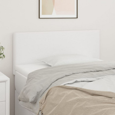 Tablie de pat, alb, 100x5x78/88 cm, piele ecologica GartenMobel Dekor foto
