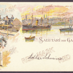 649 - GALATI, Litho, Romania - old postcard - used - 1899