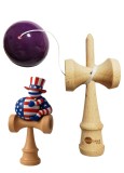 Cumpara ieftin Kendama din lemn natural, Bila lemn + Sticker Waterproof USA pentru telefon, 163KD