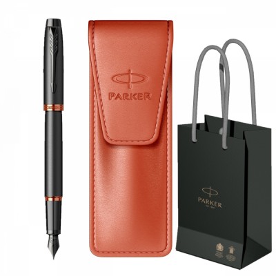 Set stilou si etui Parker Professionals Flame foto