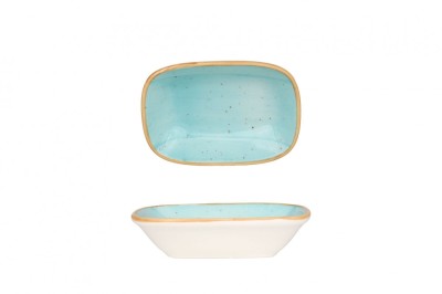 Bonna Placa de service - Aqua - Por&amp;Aring;&amp;pound;elan - 17x11.5 cm - set de 2 foto