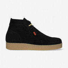 Levi's Footwear&Accessories botine de piele întoarsă D7352.0003 RVN 75 culoarea negru D7352.0003-black