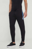 BOSS pantaloni de trening din bumbac culoarea negru, cu imprimeu 50515161