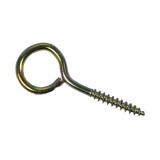 Cumpara ieftin Set 100 carlige cu filet pentru lemn, metal, galben, ER100-1 KOD109, inel &Oslash; exterior 30 mm, lungime totala 77 mm