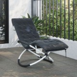 vidaXL Pernă șezlong, negru, 160x50x10 cm, piele &icirc;ntoarsă artificială
