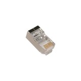 Set 10 conectori metalici FTP-UTP elSales ELS-CMFU ecranati RJ45, argintiu
