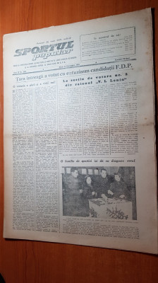 sportul popular 22 decembrie 1953-campionatul de sah,campionatul de inot foto