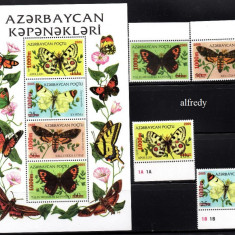 AZERBAIJAN 2005, Fauna, Fluturi, serie neuzata, MNH