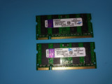 Memorii laptop DDR2 4Gb 2x 2Gb 667Mhz Kingston