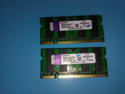 Memorii laptop DDR2 4Gb 2x 2Gb 667Mhz Kingston foto