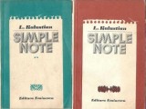 Cumpara ieftin Simple note 2 volume L. Kalustian Editura Eminescu 1980 Carti Vechi Literatura Clasica Romana Proza Editie Colectie