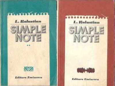 Simple note (2 volume) - L. Kalustian foto