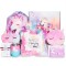 Set cadou, pentru fete, Unicorn, 9 piese, culori pastelate, include tot ce este necesar pentru a transforma orice zi intr-o poveste de basm