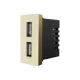 Cumpara ieftin Modul priza USB dublu 2.4A 5V Luxion, auriu, pentru rame din sticla