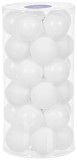 Set 30 globuri albe lucioase pentru brad, MagicHome, 6 cm