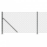 Gard plasa de sarma cu bordura, antracit, 1x25 m GartenMobel Dekor, vidaXL