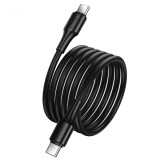 Cablu Date si Incarcare USB-C - USB-C HOCO X120, 60W, 1m, Negru