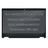 Ansamblu Display cu touchscreen Laptop, Acer, Spin 3 SP314-54N, 6M.HQCN1.001, NV140FHM-N48 V8.1, 14 inch, rezolutie FHD, 1920x1080, 30 pini