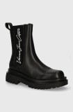 Versace Jeans Couture cizme Drew femei, culoarea negru, cu platforma, 77VA3S60 ZS868 899