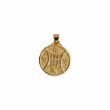 Cumpara ieftin Medalion auriu cu moneda chinezeasca