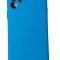 Husa silicon antisoc cu microfibra in interior Iphone 11 Albastru Ocean