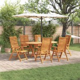 vidaXL Set de masă pentru grădină 7 pcs Maro Lemn Solid de Acacia 3375729