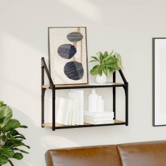 vidaXL Raft de perete stejar artizanal 60 x 21 x 51 cm Lemn compozit 883514