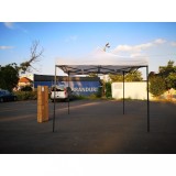 Cort Pavilion 3x3m Alb Pliabil Cadru Metal pentru Curte, Gradina, Evenimente, Oem