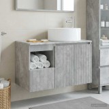 Cumpara ieftin Set dulap baie 2 buc. Gri Beton 79,5 x 44,5 x 80 cm