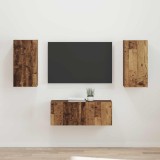 Cumpara ieftin Set comoda TV 2 buc. 78,5 x 31 x 30 cm Lemn vechi