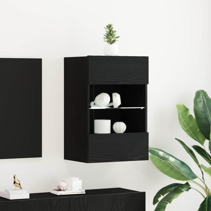 vidaXL Cabinet TV Negru 40 x 30 x 60.5 cm Lemn compozit
