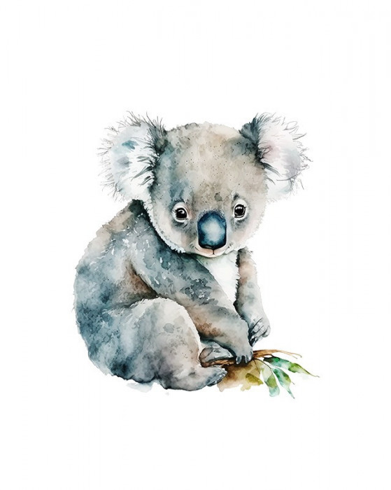 Sticker decorativ Koala, Gri, 69 cm, 3822ST