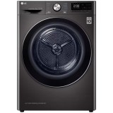 Uscator de rufe LG RH90V9JV2N, Pompa de caldura Dual Inverter, 9 kg, 14 programe, Clasa A+++, Smart Diagnosis, Wi-Fi, Antracit