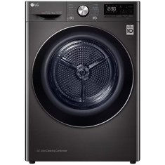 Uscator de rufe LG RH90V9JV2N, Pompa de caldura Dual Inverter, 9 kg, 14 programe, Clasa A+++, Smart Diagnosis, Wi-Fi, Antracit