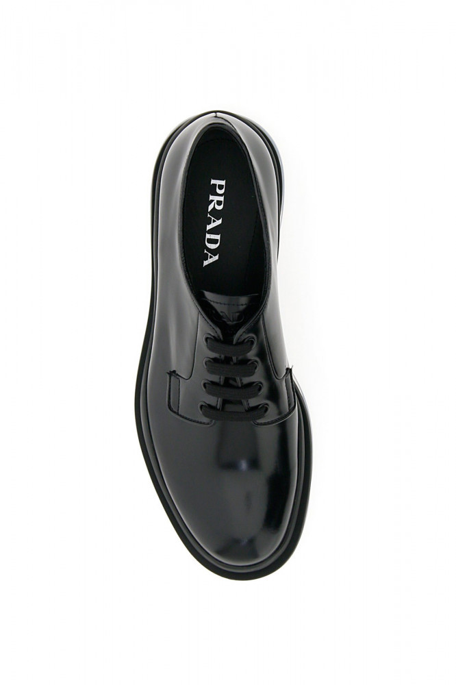 Pantofi barbat Prada brushed leather derby shoes 2EG288 P39 F0002 Negru |  arhiva Okazii.ro