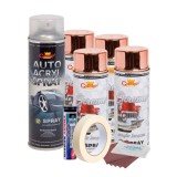 Kit complet reparatie si vopsire jante culoare Cupru Metalic, V4