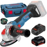 Bosch GWX 18V-10 SC X-LOCK + GBA + GAL 1880 CV - Polizor unghiular 125 mm valiza speciala accesorii + Set acumulator si incarcator Li-Ion 18 V 5 Ah