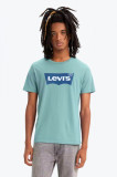 Cumpara ieftin Tricou barbati din bumbac cu imprimeu cu logo albastru deschis, XL, Levi&#039;s