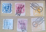 Romania 1862 Emisiunea I Principatele Unite serie de 3 falsuri vechi stampilate