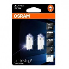 Set 2 becuri auto led Osram LEDriving Premium W5W 1W 12V 6000K 2850CW-02B foto